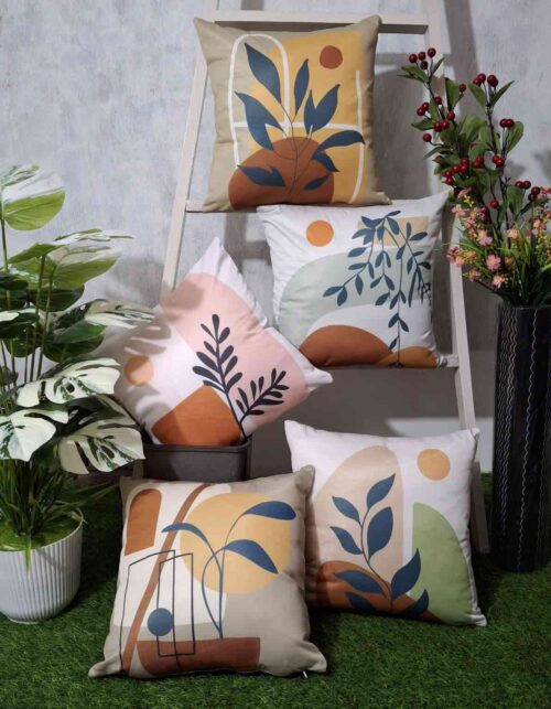 Terracotta Design Cushion Cover set 5 pc